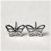 Image 1 : Silver Butterfly Earrings (~Size )(Ring is resizable for $40) (~length inches), Suggested Retail Val