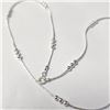 Image 2 : Silver 16" Necklace (~Size )(Ring is resizable for $40) (~length inches), Suggested Retail Value $50