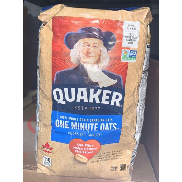 Quaker One Minute Oats Case Lot 12 x 900g