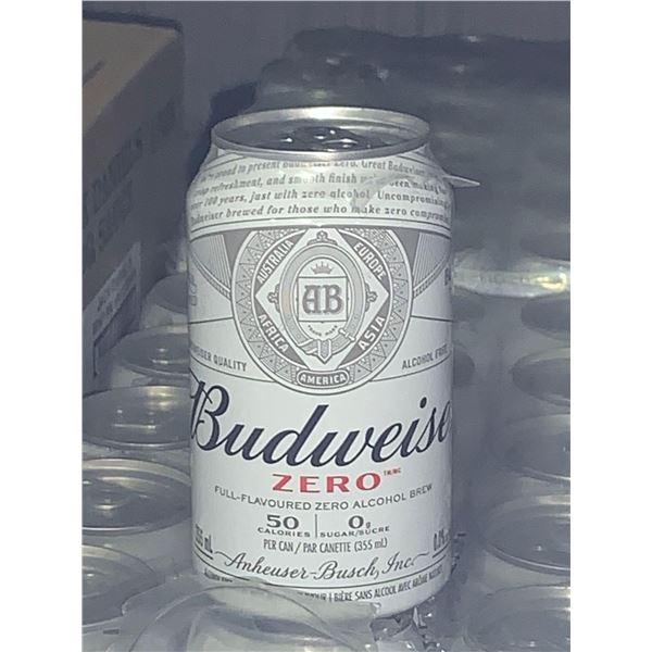 Budweiser ZERO Alcohol Brew Case Lot 4 (6x355ml) cans 24