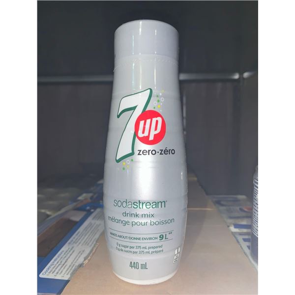 Soda Stream 7 UP ZERO Drink Mix Case Lot 6 x 440 ml