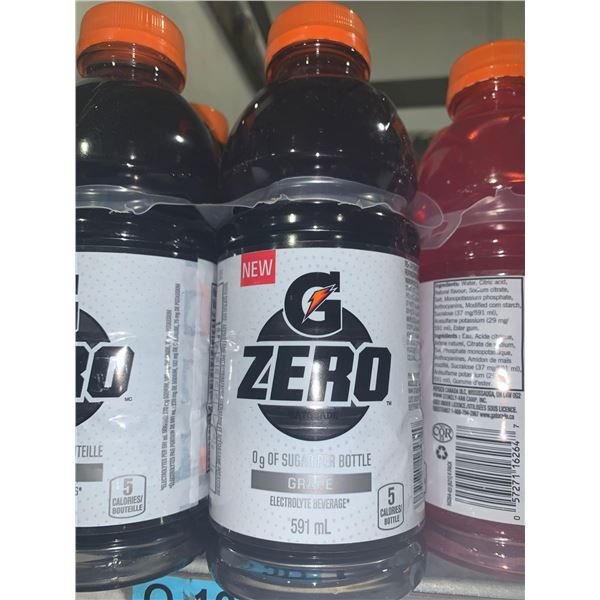 Gatorade G ZERO Grape Flavor Case Lot 24 x 591ml