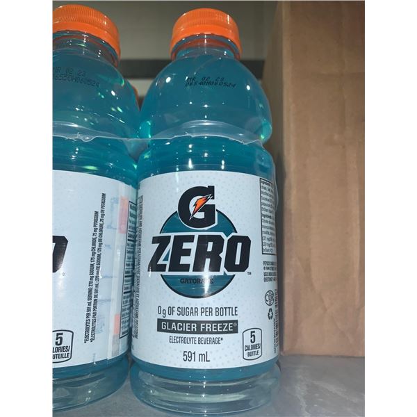 Gatorade G ZERO Glacier Freeze Flavor Case Lot 24 x 591ml