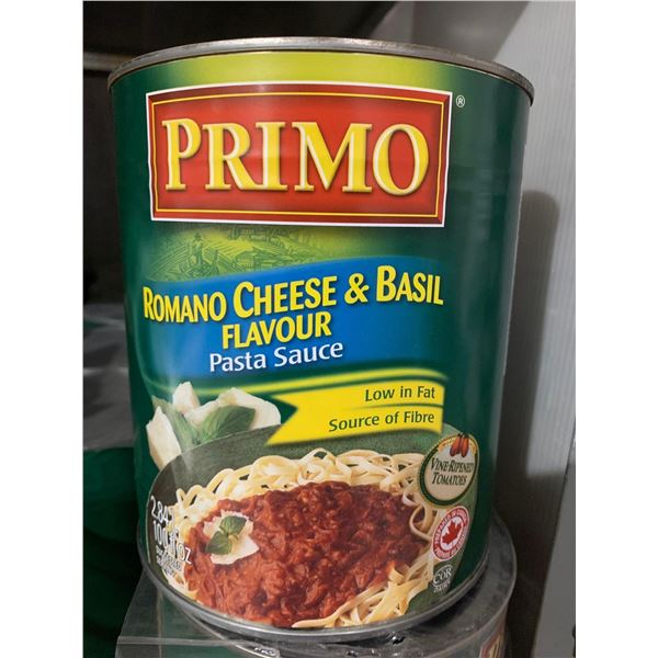 Primo Romano Cheese & Basil Pasta Sauce Case Lot 6 x 2.84L