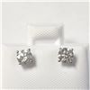 Image 1 : 14K White Gold Diamond (0.62Ct,Si1-2,G-H) Earrings (~Size )(Ring is resizable for $40) (~length inch