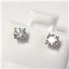 Image 3 : 14K White Gold Diamond (0.62Ct,Si1-2,G-H) Earrings (~Size )(Ring is resizable for $40) (~length inch