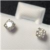 Image 3 : 14K White Gold Diamond (0.4Ct,I1-3,F-G) Earrings (~Size )(Ring is resizable for $40) (~length inches