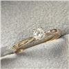 Image 2 : 10K Yellow Gold Diamond (0.18Ct,Si1,Yellowish Brown) Ring (~Size 6)(Ring is resizable for $40) (~len