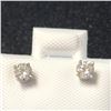 Image 1 : 14K White Gold Diamond (0.34Ct,I1-3,F-G) Earrings (~Size )(Ring is resizable for $40) (~length inche