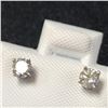 Image 3 : 14K White Gold Diamond (0.34Ct,I1-3,F-G) Earrings (~Size )(Ring is resizable for $40) (~length inche