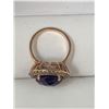 Image 3 : Natural Amethyst and Diamond Cluster Top 7.36 Carat Silver & 14K Gold Ring with Certificate Value $1
