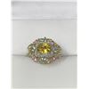 Image 1 : Ladies Diamond & Topaz Cluster Ring 3.12 carat set in 10K Gold with certificate Value $7300.00
