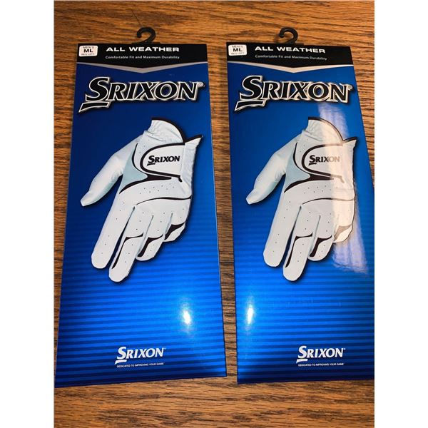 NEW set of 2 - Srixon All Weather Golf Gloves Mens Medium Left