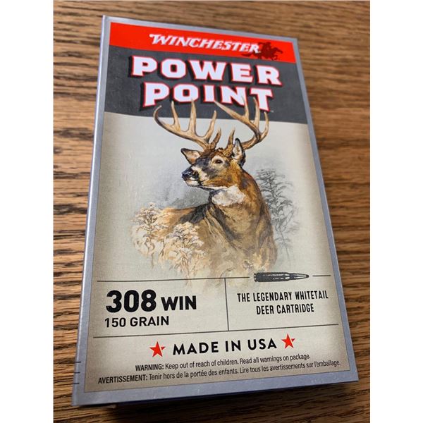 Winchester Power Point .308 WIN, 150 Grain box of 20 NEW