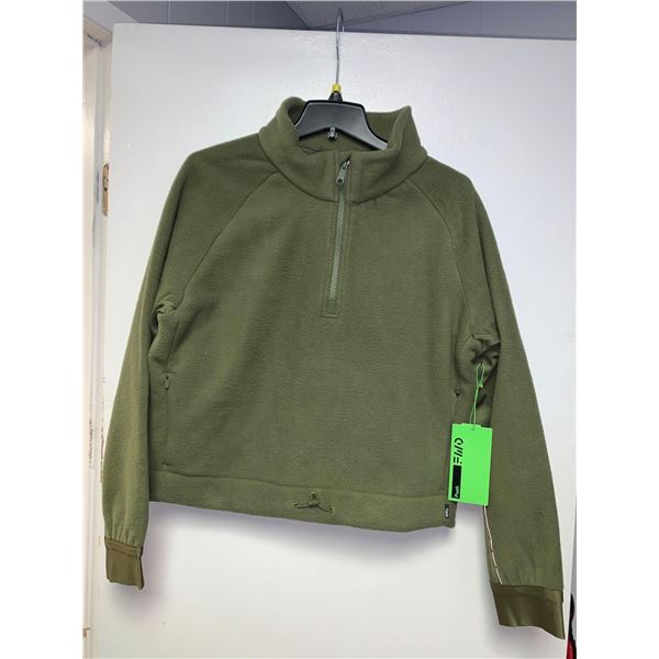 NEW FWD PUSH Ladies winter moss active sherpa sweater 1/4 zip size M