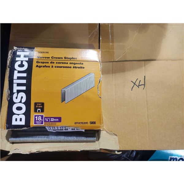 Bostitch 7/8"(22mm) 18 Ga Narrow Crown Staples 4X5000pc
