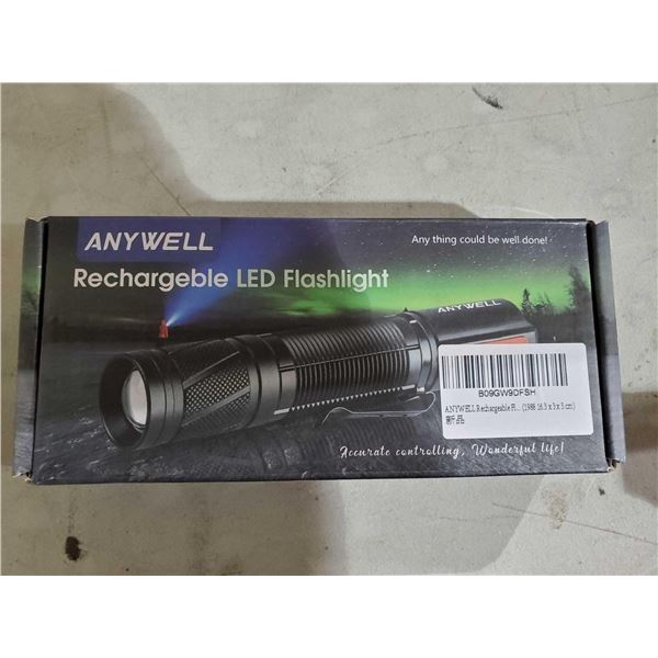 NEW Anywell Rechargeable LED Flashlight
