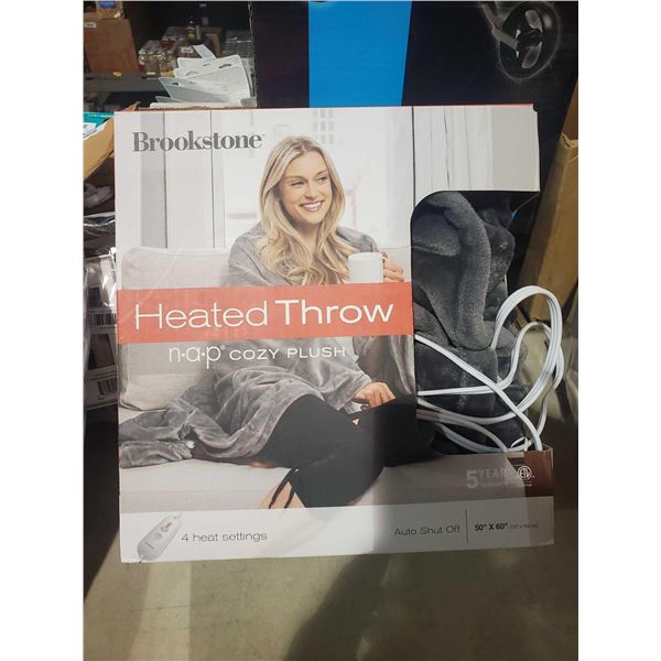 Brookstone Heated Throw NapCozy Plush