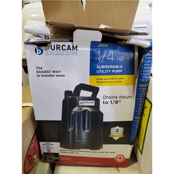 Burcam 1/4 HP Submersible Utility Pump