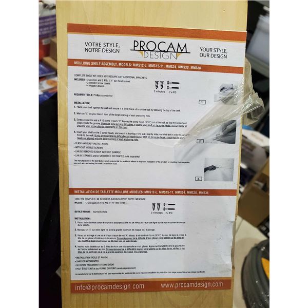 ProCam Design Moulding Shelf Assembly