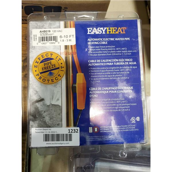 EasyHeat Auotmatic Electric Water Heating Cable Lot of 3