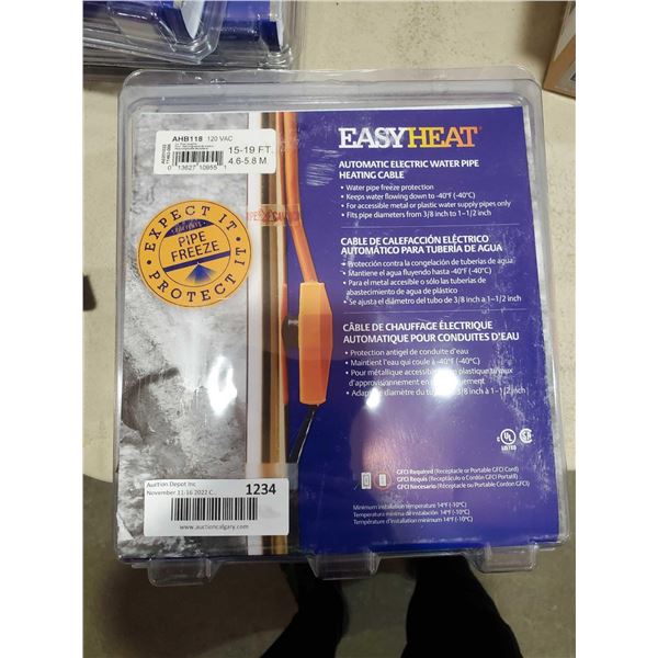 EasyHeat Auotmatic Electric Water Heating Cable Lot of 3