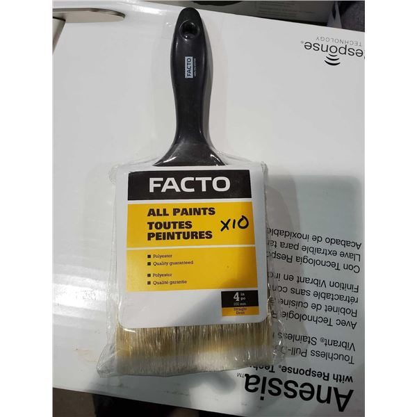Facto All Paints Paint Brush 4 in Case lot of 10