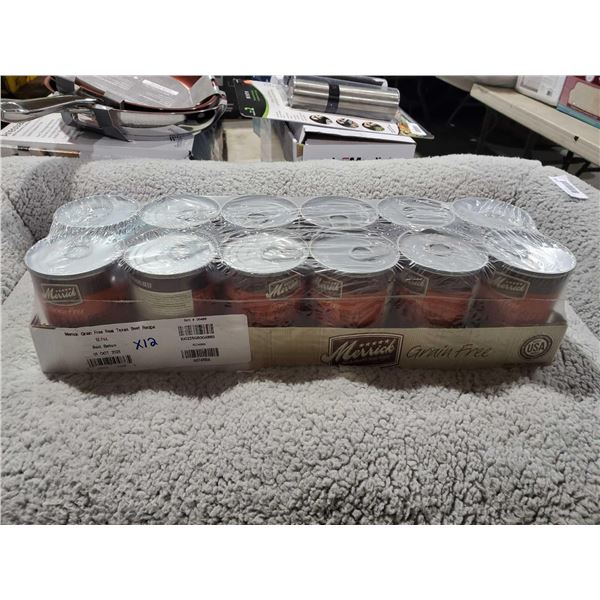 Merrick Grain Free Real Texas Beef Dog Food Case lot 12.7oz x 12