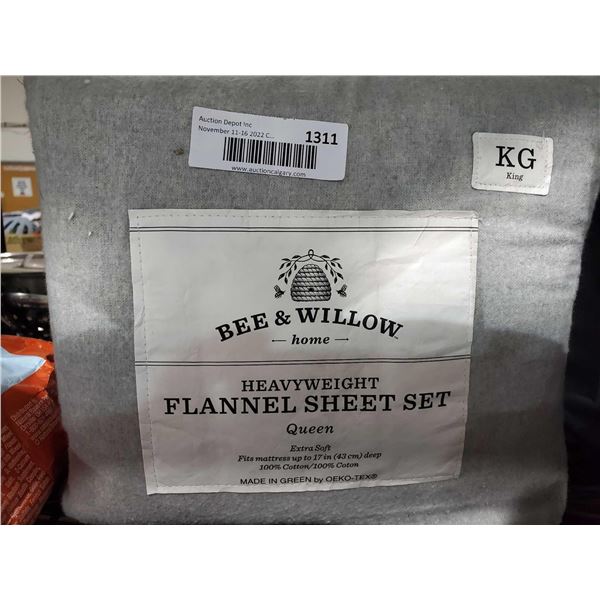Bee & Willow Home Heavy weight Flannel Sheet Set King Size