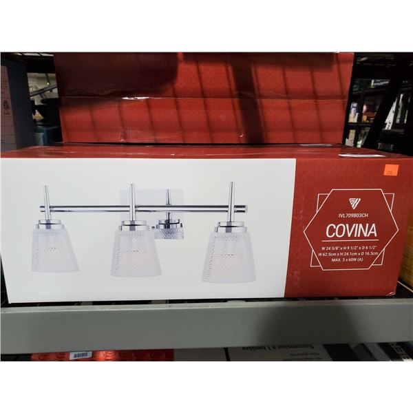 Covina Light w 24 5/8" x H 9 1/2 x D 6 1/2"