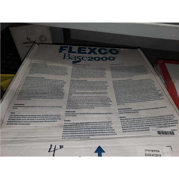 Flexco 4in W x 120ft L Gray Thermoplastic Rubber Wall Base