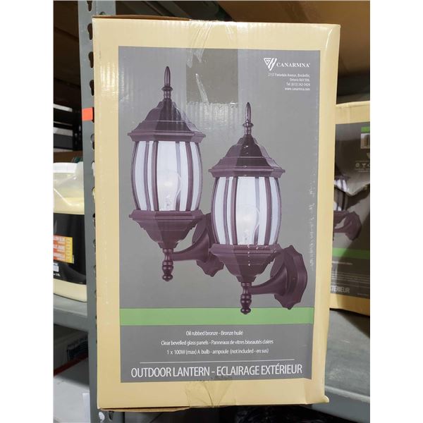 Canarmna Outdoor Lantern  Rubbed oil bronze Twin Pack