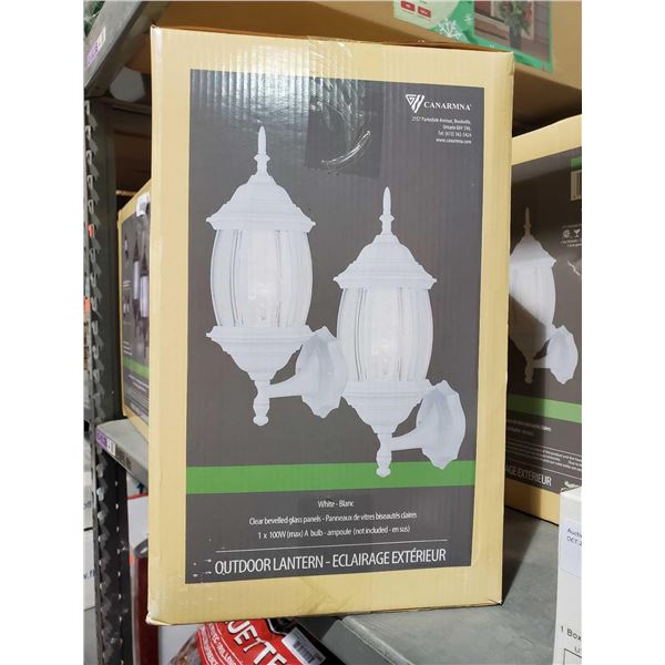 Canarmna Outdoor Lantern White Twin Pack