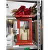 Image 2 : Holiday 3 candle Lantern - One Panel of Glass is broken