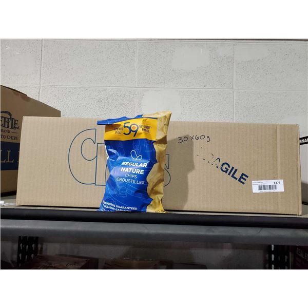 Potato Chips Regular Flavor Case lot 30x60g