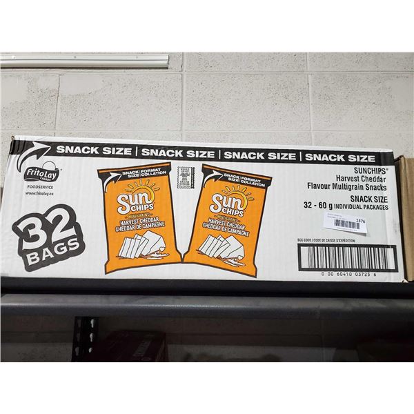 FritoLay Harvest Cheddar SunChips Case lot 32x60g