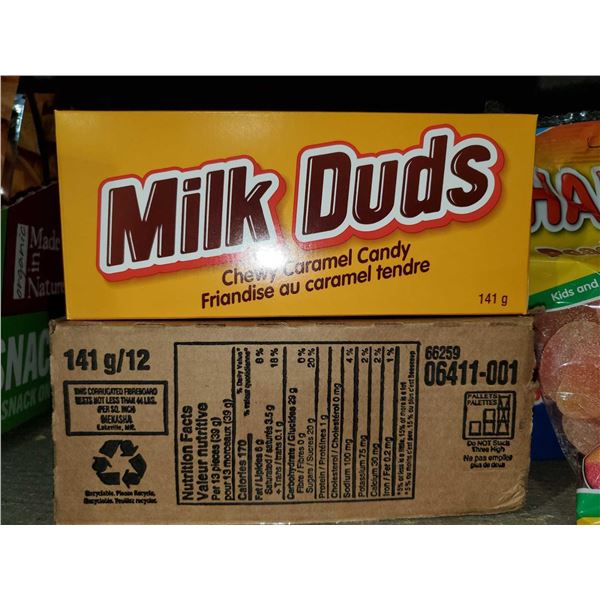 Milk Duds Chocolate caramel Candy case lot 12 x 141g