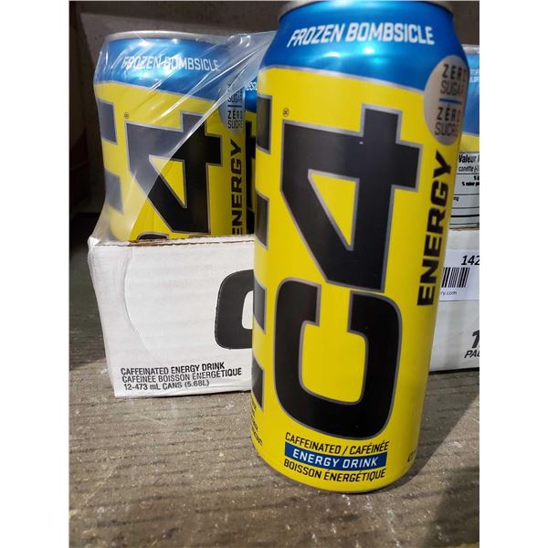 C4 Frozen Bombsicle Caffeinated Energy Drink Case Lot 12 x 473ml