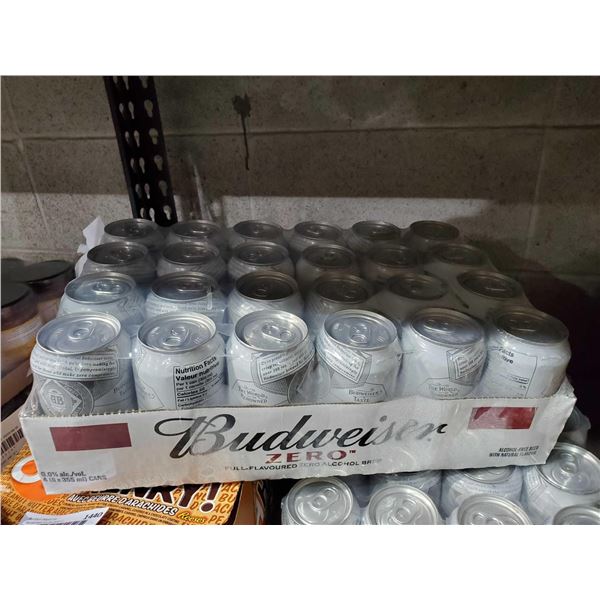 Budweiser ZERO Alcohol Brew Case lot 24 x 355ml
