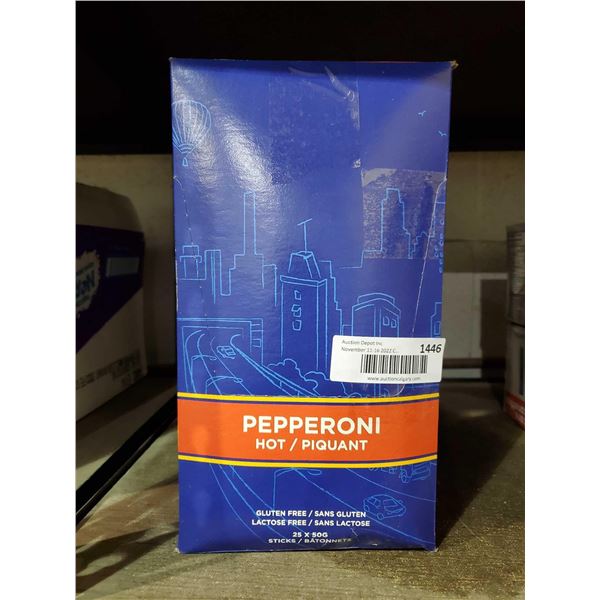 Pepperoni Sticks HOT Flavor Gluten Free Case Lot 25 x 50g