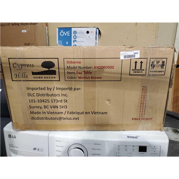 Cypress Hills Home Decor End Table Walnut Brown NEW