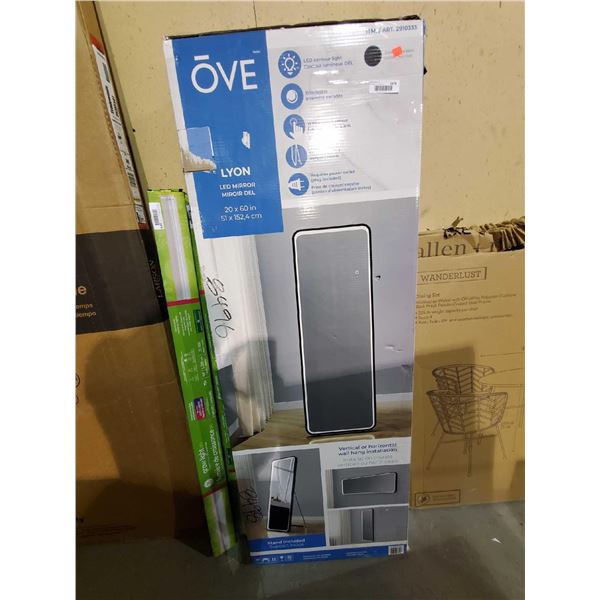 OVE Lyon LED Mirror 20" x 60" Stand Included