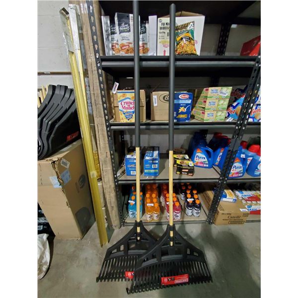 Craftsman 24" wood handle Leaf Rake NEW X 2