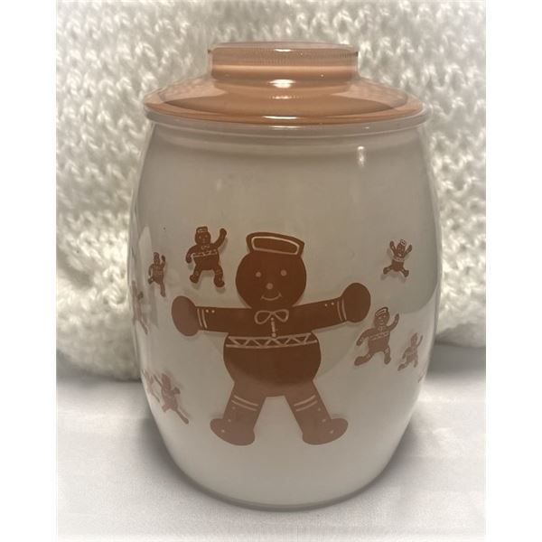 Vintage BARTLETT COLLINS COOKIE JAR WHITE GINGERBREAD MAN
