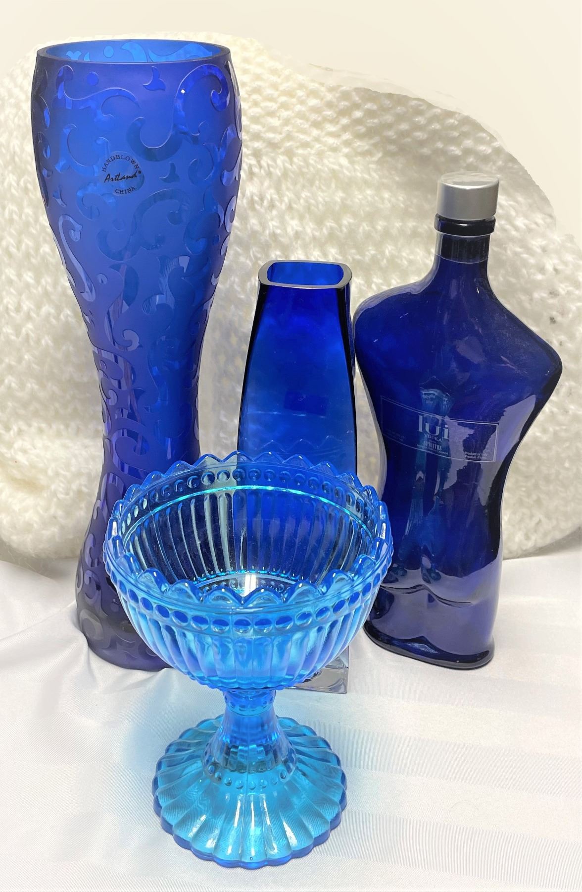 Collection of Blue Glass