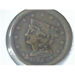 1855 1/2 Cent (VF)