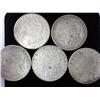 Image 1 : 5 Assorted 1921 Morgan Silver Dollars