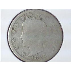 1887 Liberty "V" Nickel