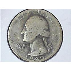 1940-D Washington Silver Quarter