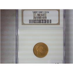 1900 Denmark 10 Kroner NGC MS63 (.1296 Oz. AGW)
